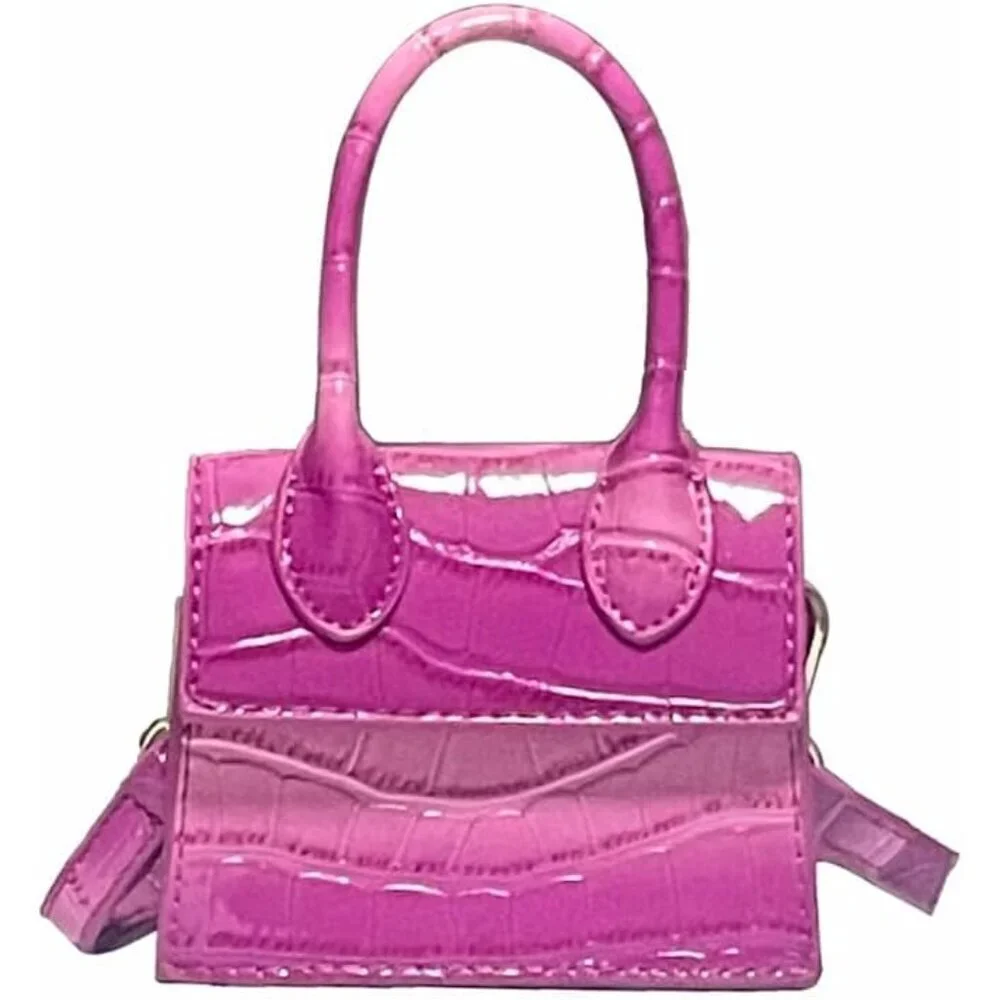 Mini Crossbody Purse Leather Sequin Small Bag for Women Travel Party